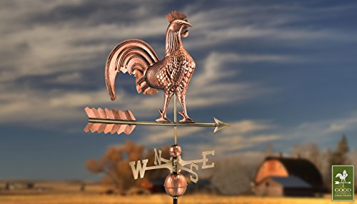 3 Good+Directions+Rooster+Weathervane+Copper