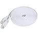 Fosmon Ethernet Cable Flat (15 Feet - White), Supports RJ45 Cat6 / Cat5e / Cat5 Standards, 250MHz, 1.0Gbps - Computer Networking Patch Cable Cord