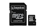Kingston Digital 32 GB Class 4 microSDHC Flash Card with SD Adapter (SDC4/32GBET)