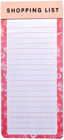 Loft Magnetic Pink Shopping List Notepad - 100 Sheets Per Pad - Size 9' X 4'