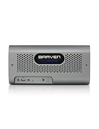 Braven   Altavoz Bluetooth portátil de 7,217.8 ft (8800 mAh), 10 horas de tiempo de reproducción, color gris oscuro