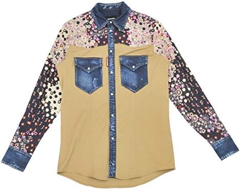 ウエスタンシャツ メンズ 花柄長袖シャツ キャメル 正規取扱店 ウエスタンシャツ メンズ 花柄長袖シャツ キャメル 正規取扱店