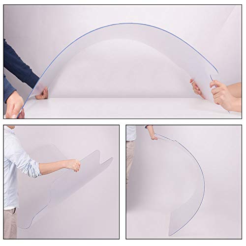 AiBOB 45 X 35 inches Hard Chair Mat, 1/8 inches Thick, Used on Carpet or Hard Floor, Office Floor Mats for Desk Computer