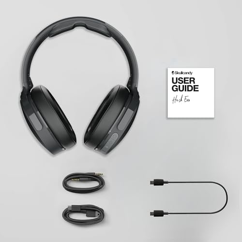 Hesh Evo Casque Supra-Auriculaire sans Fil, Autonomie 36 h, Microphone, Compatible iPhone + Android + Appareils Bluetooth - Noir