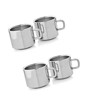 Dynore Set of 4 Double Wall Tea Cups