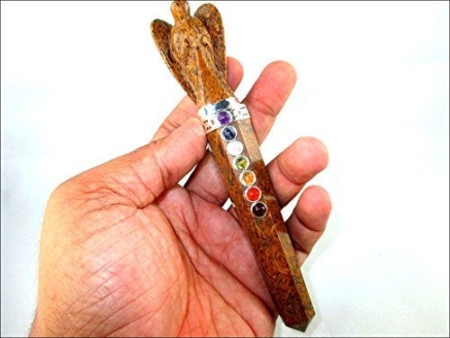 Jet Miriam Angel Chakra Wand Stick Approx. 5.5 inch Energized Charged Cleansed Programmed Pure Genuine Stick Free Booklet Jet International Crystal Therapy Balancing Energy Reiki