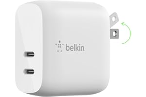 Belkin 40W Dual Port USB-C Wall Charger, USB Type C Charger Fast Charging for iPhone 16, 16 Plus, 16 Pro, 16 Pro Max, 15, 15 Pro, 15 Pro Max, iPhone 14 Series, Galaxy S24 Ultra, iPad, AirPods & More