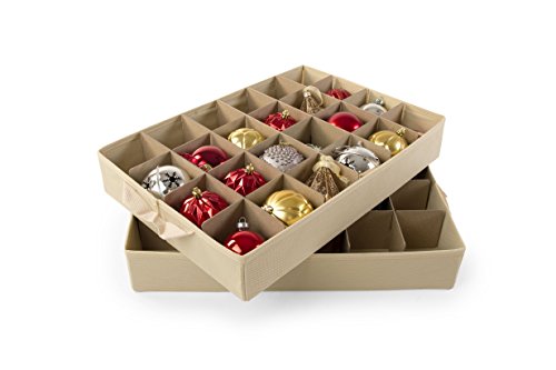 Santa's Bags Decorated Two Tray Drawer Ornament Storage Box - Cross Stitch