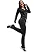 J. LOVNY Women's Active Casaul Velour Hoodie and Sweatpants Tracksuit Set