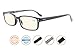 CessBlu Blue Light Filter Glasses Men Women Reading Computer UV Protection Eyeglasses(Black)+0.75