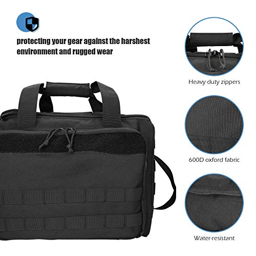 ProCase Tactical Gun Range Bag for Handguns, Pistols and Ammo, Large Shooting Range Duffle Bags