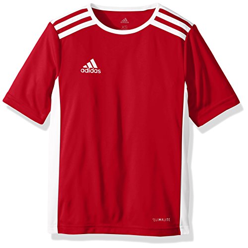 adidas Unisex adidas Youth Soccer Entrada Jersey, Power Red/White, Large