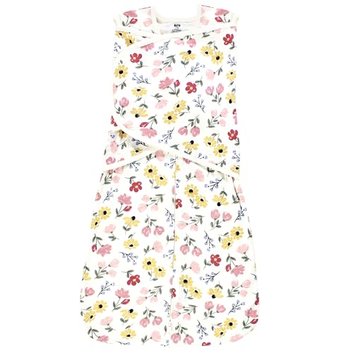 Hudson Baby Infant Girl Convertible Swaddle Sleep Sack, Soft Painted Floral, 0-…