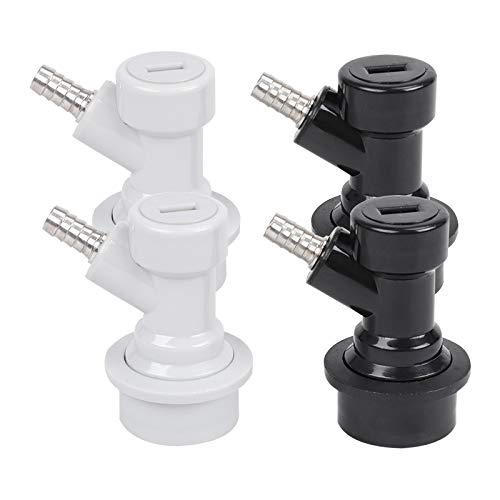 2 Pair Ball Lock Barded Cornelius Beer keg Tap Fittings Quick Disconnects (2 Gas 2 Liquid)