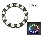 HiLetgo 2pcs 12 Bit WS2812 5050 RGB LED Ring With Integrated Driver Module For Arduino