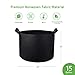 VIVOSUN 5-Pack 15 Gallon Plant Grow Bags, Heavy Duty Thickened Nonwoven Fabric Pots with Handles