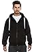Plus Size Hipster Hip Hop Basic Heavy Weight Zip-Up BLACK Hoodie Jacket 6XL