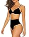 Lelinta Women High-Waisted Thong Body Shaper Boyshorts Control Brief,Black,L(Fit For Waist:27.6