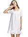 Avidlove Womens Cotton Victorian Vintage Short Sleeve Martha Nightgown Sleepwear