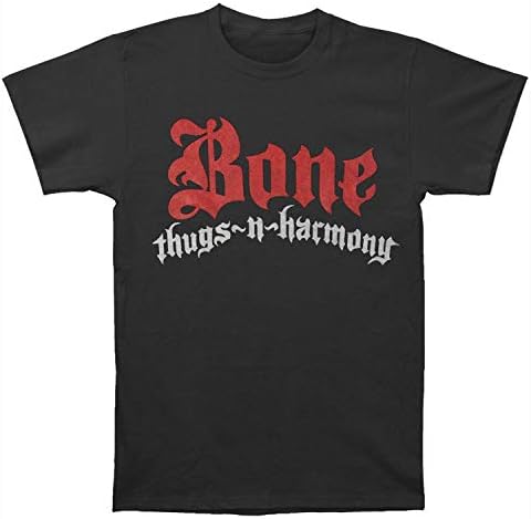 Bone Thugs-N-Harmony Men's Distressed Logo Slim-Fit T-Shirt Black Large