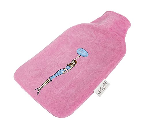 Spa Comforts Cozy Comfort Hot Water Bottle, Combination Hot Water Bottle for Tension Relief and Stomach Pain Relief, Deluxe Bed Warmer