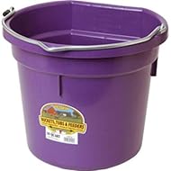 Little Giant Flat-Back Dura-Flex Plastic Bucket, 20-Quart, Purple