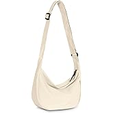 Crossbody Sling Bag for Women Men Trendy, Crescent Bag with Adjustable Strap, 2 Zippers Lightweight