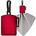 SPUDZ Ultra Microfiber Lens Cleaner – Closable Pouch, Clip-On, Washable – for Optics, Scopes, Glasses | Red, 10 x 10 Inch