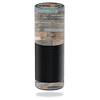 MightySkins Skin Compatible with Amazon Echo - Gray Wood | Protective, Durable, and Unique Vinyl Decal wrap Cover | Easy to Apply, Remove, and Change Styles | Made in The USA