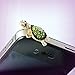 MobilePick® Dust Plug Charm For Girls Cute Crystal Green Turtle Anti Dust Plug Stopper / Ear Cap / Cell Phone Charms for Apple iPhone 6 6 Plus,Iphone 5 5S,iPhone 4 4s ,iPad Mini iPad air ,iPod Touch 5