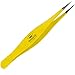 Surgical Tweezers for Ingrown Hair - Precision Sharp Needle Nose Pointed Tweezers for Splinters, Ticks & Glass Removal - Best for Eyebrow Hair, Facial Hair Removal(1 pack pointed, yellow) primary