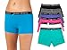Barbra Women's 6 Pack Various Style of Cotton Sports Boy Shorts Panties