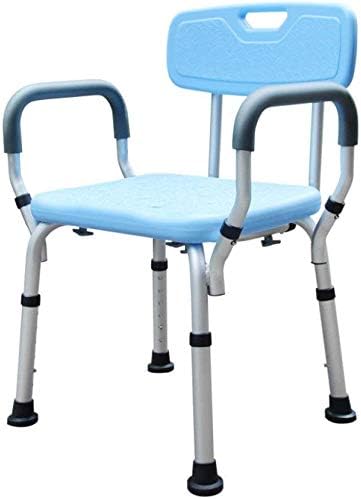 RMJAI Aluminum Alloy Shower Stool - Shower Seat For Seniors, Shower Bench Bath Chair For Elderly, Handicap Tub Shower Seats For Adults Height-adjustable Pregnant Woman Bath Stool