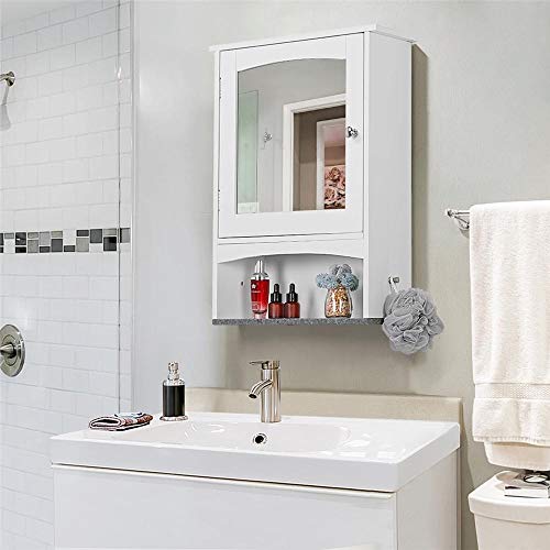 Yaheetech Bathroom Medicine Wall Mounted Mirror Storage