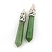 Hexagonal Healing Pointed Stone Pendant Gems 14pcs Long Reiki Chakra Crystal Rock Charm Pendant for Necklace Jewelry Making