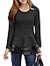 Allegra K Woman Organza Panel Ruffled Layered Hem Textured Peplum Top