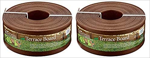 Master Mark Plastics 95340 Terrace Board Landscape Edging Coil, 5-inch x 40-Foot, Brown (2 Pack)