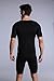Vinmin Mens Hot Thermo Body Shaper T Shirt, Slimming Neoprene Bodysuit, Workout Sweat Sauna Suit, Stomach Fat Burner, Best Abdominal Trainer for Weight Loss, Black L