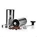 SAVE LIVES WITH OUR AWARD WINNING Brushed Stainless Steel Manual Coffee Grinder by Integrity Chef - Premium Ceramic Burr Mill, Professional Precision Brewing, Ergonomic Design, Heavy Duty, Great Gift