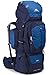 High Sierra Long Trail Top Load Internal Frame Pack, True Navy/Royal/True Navy, 90L / 36 x 15.25 x 11 inches