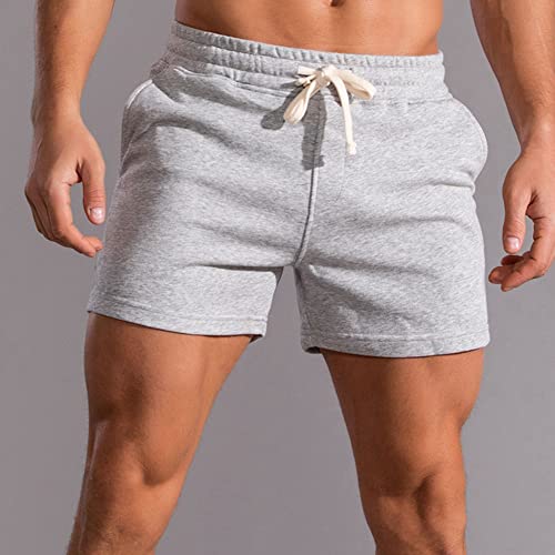 Men's 3 Inch Running Shorts Gym Training Bodybuilding Short Breathable Cotton Sports Shorts