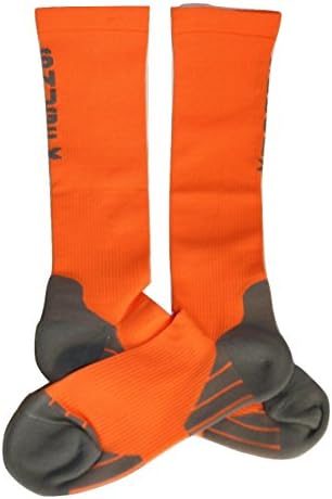 SnugFx Compression Socks (1 Pair) 20-30mmHg Graduated - Best For Varicose Veins, Athletic Sports, Flight Travel (Men &amp; Women) - Suits Nurses, Maternity Pregnancy, Shin Splints - Fun Colors(Orange)