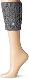 Bearpaw Women's Cable Knit Boot Topper, Grey, Gray, OS