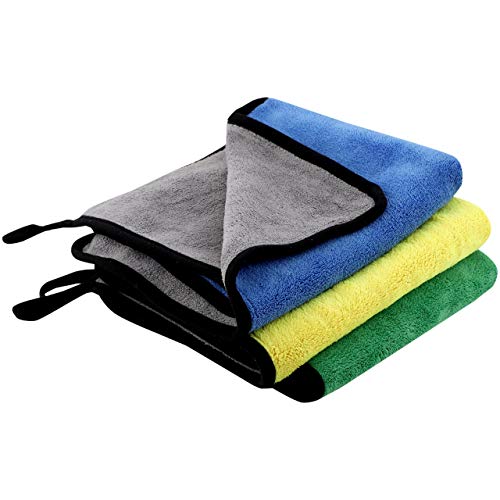 SoftBiz Microfiber Cleaning Thick Lint & Streak-Free Multipurpose Clothes – Automotive Microfibre Towels for Car Bike Cleaning Polishing Washing & Detailing Dual Color 40X45cms 750GSM, Pack of 2 SoftBiz Microfiber Cleaning Thick Lint & Streak-Free Multipurpose Clothes – Automotive Microfibre Towels for Car Bike Cleaning Polishing Washing & Detailing Dual Color 40X45cms 750GSM, Pack of 2