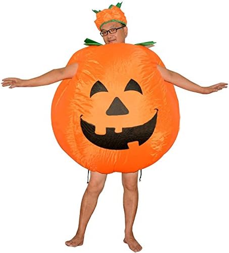Halloween Adult Inflatable Pumpkin Suit Pumpkin Cosplay Dress Funny Suit