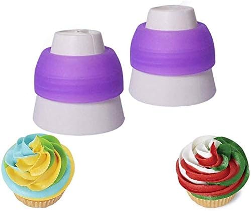 2Pcs/Set Russian Icing Piping Nozzles Couplers Adaptors for Pastry