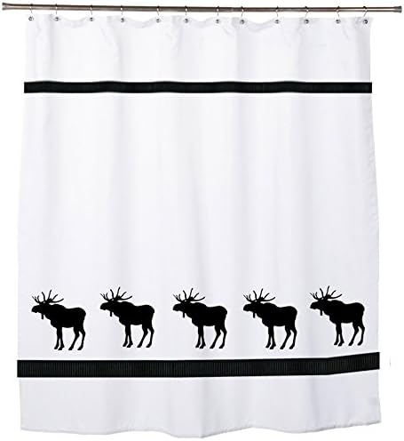 Moose Shower Curtain - In Your Choice of Colors - Custom Made Bath Decor