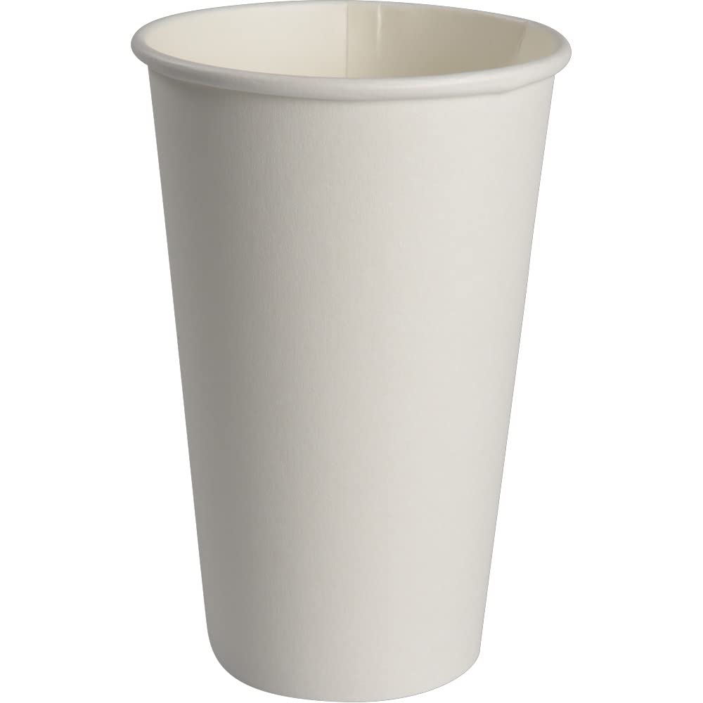 ABENA Gastro-Line Disposable Hot Cup for Coffee, Tea & Other Hot Beverages, Plastic Free, 100% Compostable Design For Eco-Labelled Consumers, Keeping Your Coffee Warm On-The-Go - White 48 cl