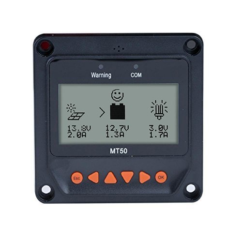 EPEVER MT50 Remote Meter for MPPT Solar Charge Controller 10/20/30/40A,50/60/80/100A LCD Display Monitoring Setting…