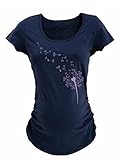 Appler Women's Casual Short Sleeve T-shirt Dandelion Seeds Maternity Tees